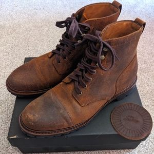 J.Crew Kenton cap-toe boots in English waxed leather